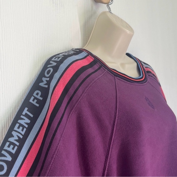 Free People - Birdie Pullover Black Tea Oversized Pocket Sweatshirt Size XS - Picture 5 of 12